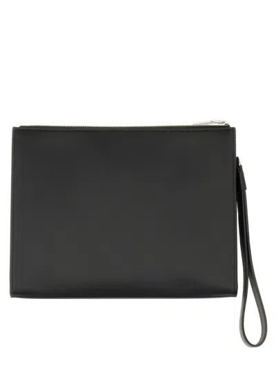 Alexander Mcqueen Calfskin Pouch With Logo