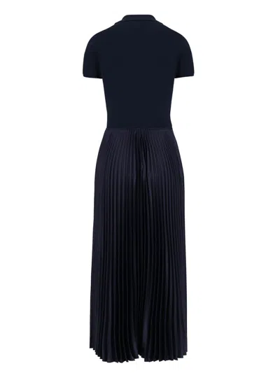 Polo Ralph Lauren Maxi Flared Dress With Classic Collar In Brown