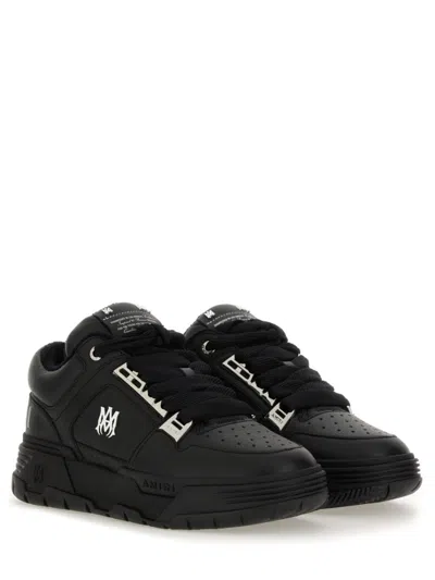 Amiri Black Sneakers With Logo Patch On The Side And Logo Lettering On The Rear In Leather Man