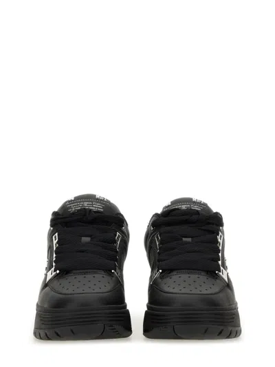 Amiri Black Sneakers With Logo Patch On The Side And Logo Lettering On The Rear In Leather Man
