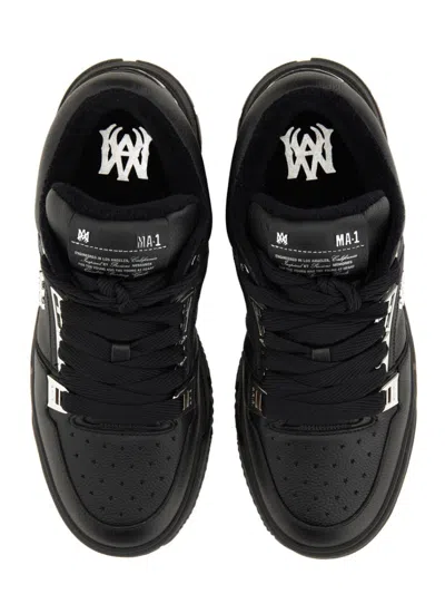 Amiri Black Sneakers With Logo Patch On The Side And Logo Lettering On The Rear In Leather Man