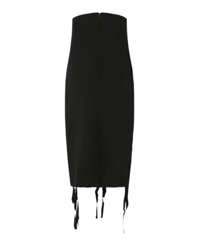 Ferragamo Strapless Tassel Dress
