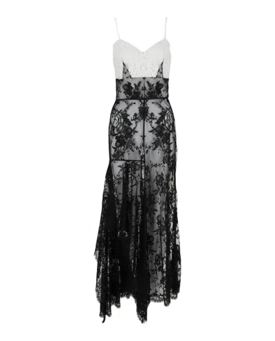 Alexander Mcqueen Sleeveless Lace Dress In Black