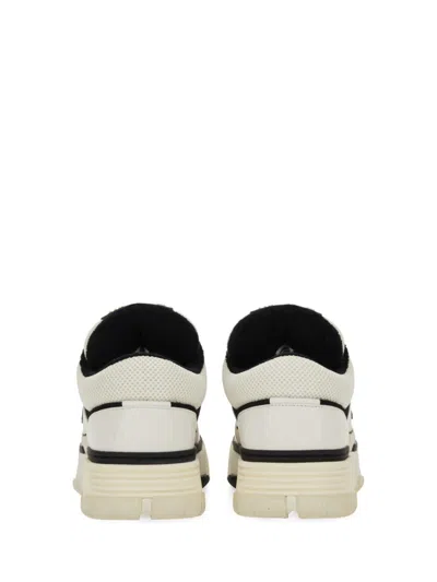 Amiri White And Black Chunky Sneakers With Logo Detail In Leather And Mixed Tech Fabrics Man