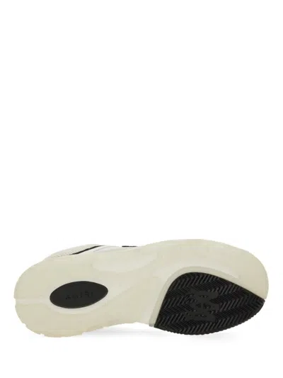 Amiri White And Black Chunky Sneakers With Logo Detail In Leather And Mixed Tech Fabrics Man