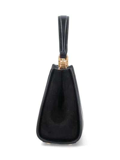 Tory Burch Bauletto Mini 'eleanor' Handbag With Suede Panels