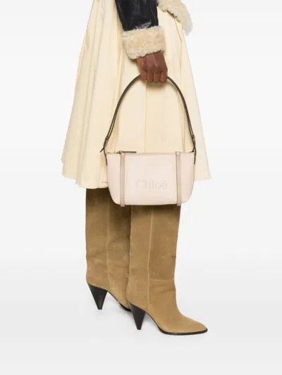 Chloé Chloe Women Sand Canvas Carry Shoulder Bag