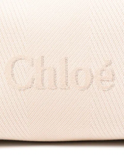 Chloé Chloe Women Sand Canvas Carry Shoulder Bag