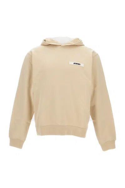 Jacquemus Gros-grain Hoodie In Yellow