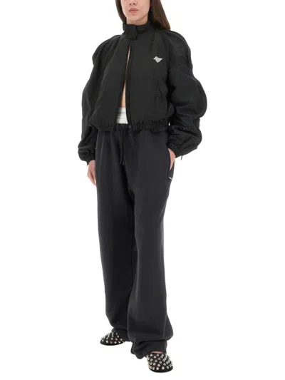 Alexander Wang T T By Alexander Wang Cropped Black Puffer Jacket