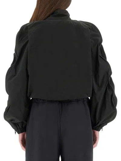 Alexander Wang T T By Alexander Wang Cropped Black Puffer Jacket