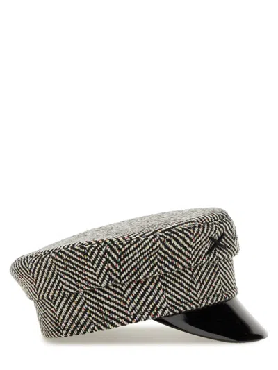 Ruslan Baginskiy Grey Wool Blend Hats In Black