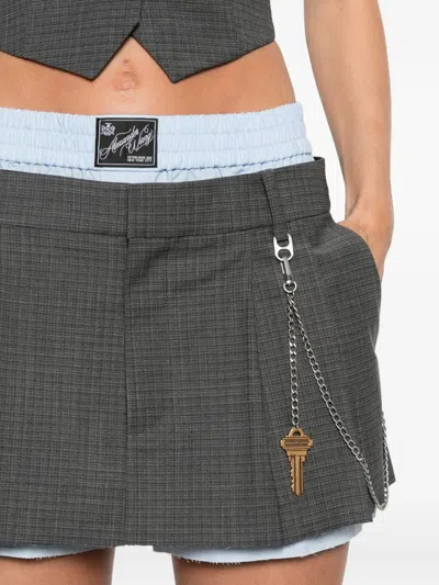 Alexander Wang Pleated Key-chain Shorts