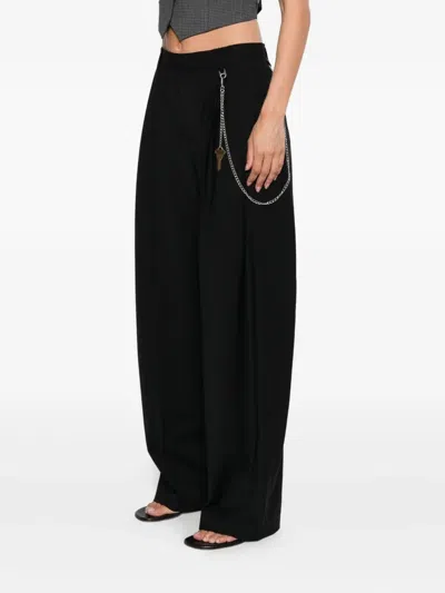 Alexander Wang Pleated Key-chain Trousers In Black
