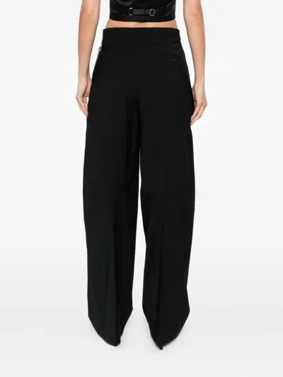 Alexander Wang Pleated Key-chain Trousers In Black