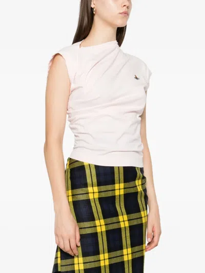 Vivienne Westwood Hebo Draped-shoulder Cotton Top