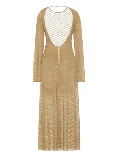 Adam Lippes Sylvia Maxi Dress In Brown