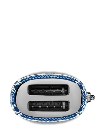 Dolce & Gabbana Casa X Smeg Blu Mediterraneo Toaster (19.8cm X 31cm) In Blue