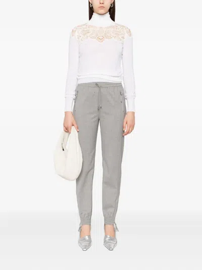 Ermanno Scervino Lace-insert High-neck Sweater