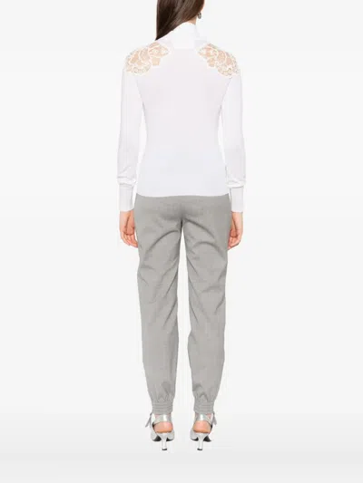 Ermanno Scervino Lace-insert High-neck Sweater