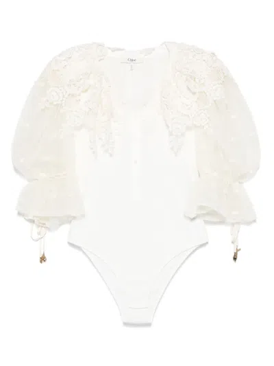Chloé Lace-appliqué Bodysuit