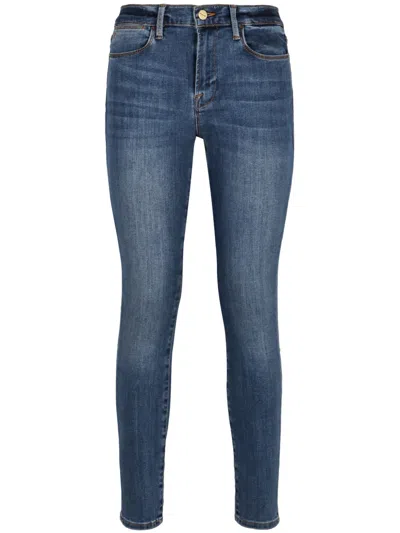 Frame Woman Jeans Blue Size 30 Cotton, Polyester, Elastane In Gray
