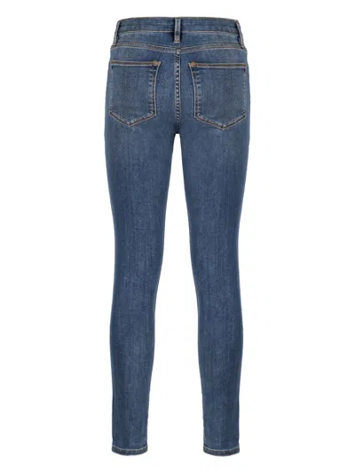 Frame Woman Jeans Blue Size 30 Cotton, Polyester, Elastane In Gray