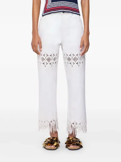 Rabanne Embroidered Fringed Trousers