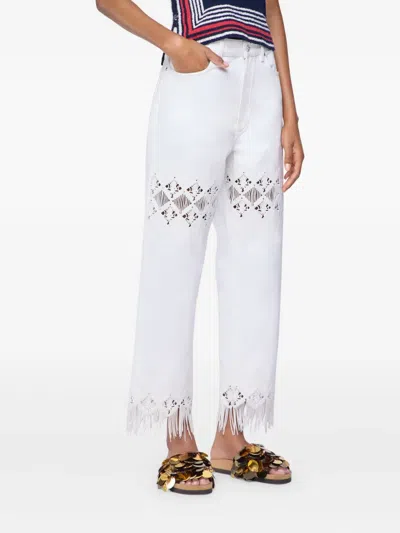 Rabanne Embroidered Fringed Trousers