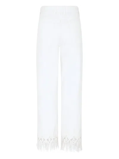 Rabanne Embroidered Fringed Trousers