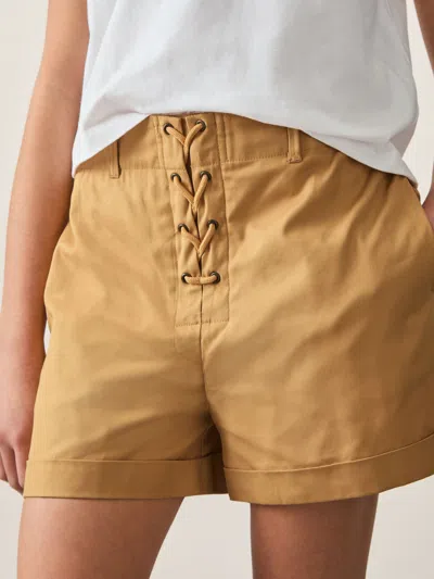 Reiss Tan Clement 9-13 Yrs Cotton Lace-up Shorts