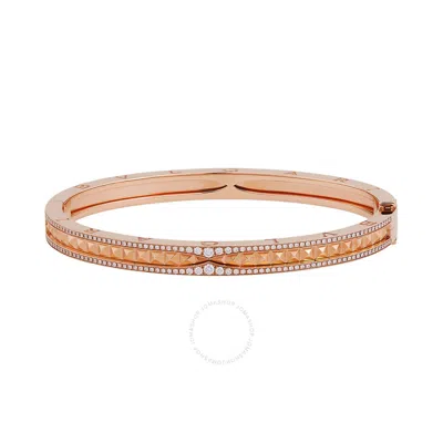 Bvlgari B.zero1 Rock Bracelet In 18k Rose Gold With Pave Diamonds