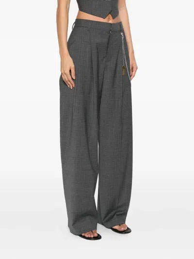 Alexander Wang Pleated Key-chain Trousers In Black