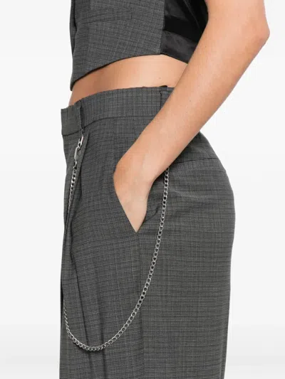 Alexander Wang Pleated Key-chain Trousers In Black