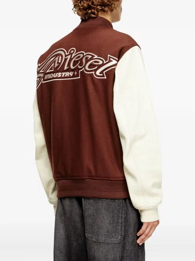 Diesel Wool-blend Varsity Jacket In Multi