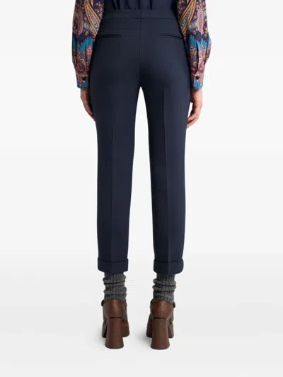 Etro Tailored Pants With A Shortened Length In Blue