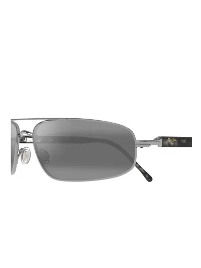 Maui Jim Rectangle-frame Sunglasses In Gray