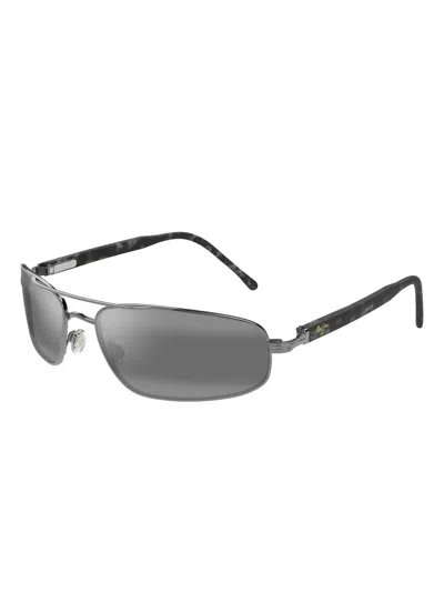 Maui Jim Rectangle-frame Sunglasses In Gray