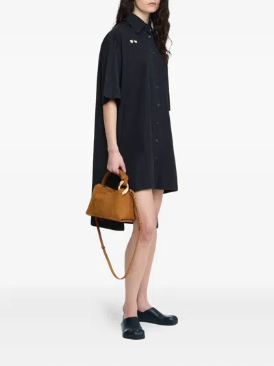 Jw Anderson Short-sleeve Pocket Dress In Black