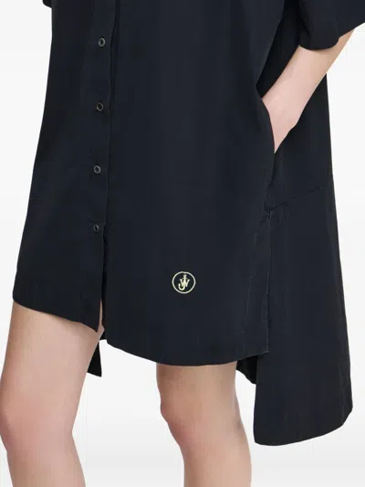 Jw Anderson Short-sleeve Pocket Dress In Black