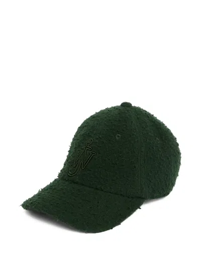 Jw Anderson Logo-embroidered Cap In Green