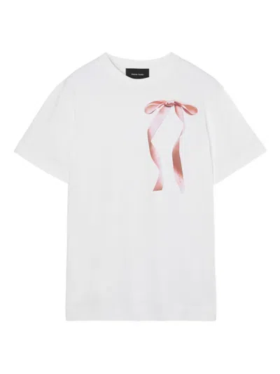 缎带蝴蝶结印花T恤