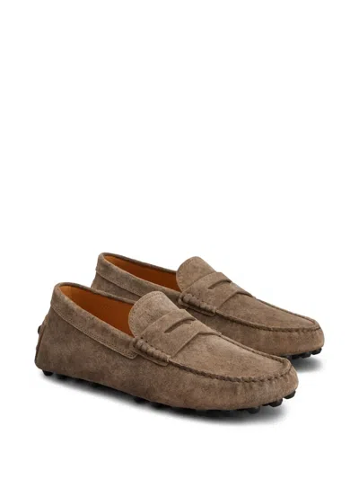 Tod's Round-toe Slip-on Loafers In Brown