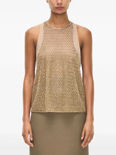 Adam Lippes Fable Top In Gold