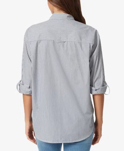 Gloria Vanderbilt Petite Amanda Cotton Button-front Shirt In White