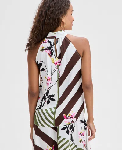 Inc International Concepts Women's Mock-neck Halter Top, Exclusively At Macy's