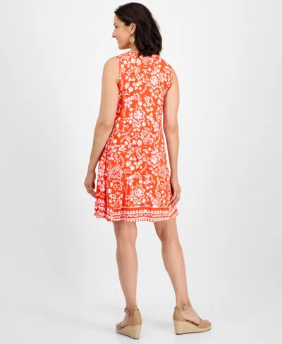 Style & Co Petite Printed Sleeveless Flip Flop Dress, Exclusively At Macy's