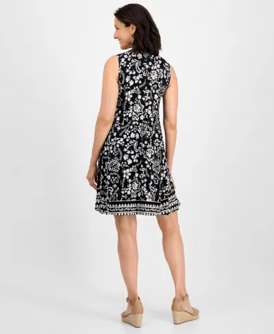 Style & Co Petite Printed Sleeveless Flip Flop Dress, Exclusively At Macy's