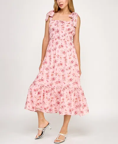 Trixxi Juniors' Printed Sleeveless Fit & Flare Dress In Multi