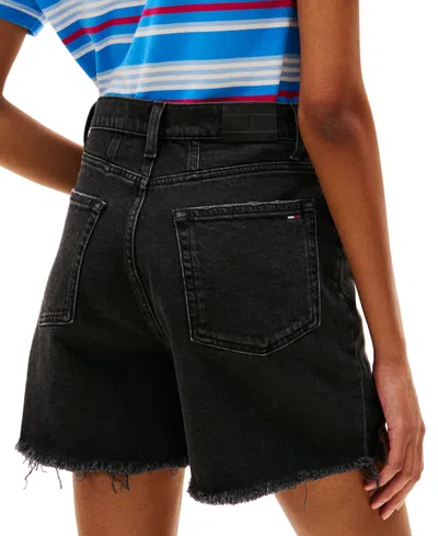 Tommy Jeans Women's Mom Cut-off Denim Shorts In Blue